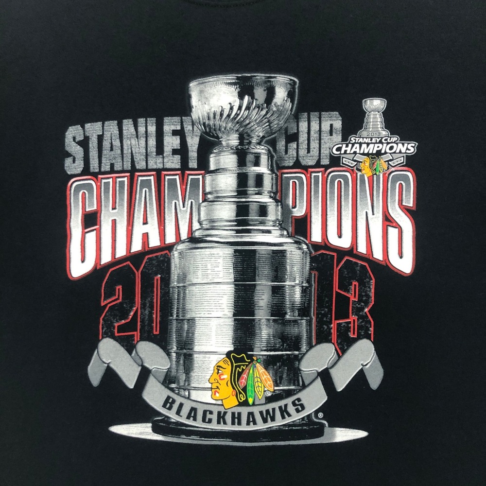 Chicago Blackhawks Stanley Cup Champions 2013 NHL Hockey T-Shirt Gildan 2XL